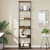 Berkfield Home Bookshelf Smoked Oak 50x33x188.5 cm Engineered Wood in Brown