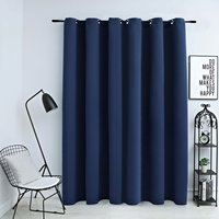 Berkfield Home Blackout Curtain with Metal Rings Blue 290x245 cm