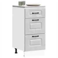 Berkfield Home Kitchen Base Cabinet Kalmar Concrete Grey Engineered Wood
