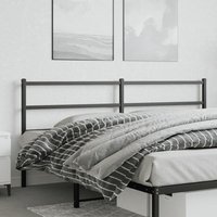 Berkfield Home Metal Headboard Black 193 cm