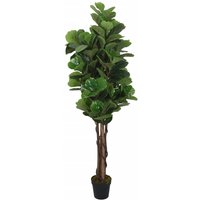 Berkfield Home Artificial Fiddle Leaf Fig Tree 180 Leaves 150 cm Green