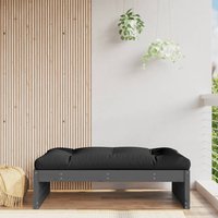 Berkfield Home Garden Footstool Grey 120x80 cm Solid Wood Pine