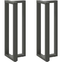 Berkfield Home Bar Table Legs T-Shaped 2 pcs Anthracite 50x35x(110-111) cm Steel in Black