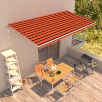 Berkfield Home Manual Retractable Awning 600x300 cm Orange & Brown