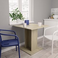 Berkfield Home Dining Table Sonoma Oak 80x80x75 cm Engineered Wood in Brown | Size: 80 x 80 x 75 cm