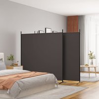 Berkfield Home 4-Panel Room Divider Brown 698x180 cm Fabric