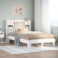 Bed Frame without Mattress 135x190 cm Solid Wood Pine