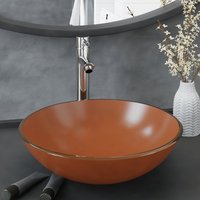 Bathroom Sink Tap & Push Drain Tempered Glass