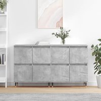 Berkfield Home Sideboards 2 pcs Concrete Grey Engineered Wood
