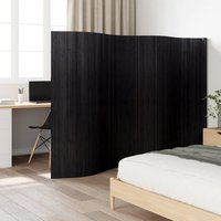 Room Divider Black 165x400 cm Bamboo 165x400 cm