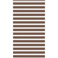 Berkfield Home Zebra Blind Brown 135x200 cm Fabric Width 130.9 cm Polyester