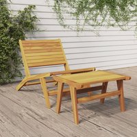 Garden Chair Footrest Solid Wood Teak