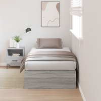 Berkfield Home Storage Bed Frame Grey Sonoma 90x200 cm