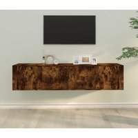 3 Piece TV Cabinet Set Smoked Oak Engineered Wood