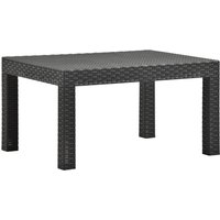 Berkfield Home Garden Table Anthracite 58x58x41 cm PP Rattan in Black | Size: 58 x 58 x 41 cm