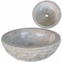 Berkfield Home Basin Marble 40 cm Cream