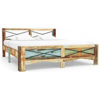 Berkfield Home Bed Frame Solid Reclaimed Wood 180x200 cm Super King