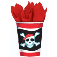 Pirate Party Paper Cups Pack 8