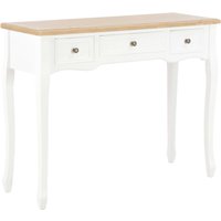 Berkfield Home Dressing Console Table with 3 Drawers White