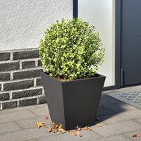 Berkfield Home Garden Planter Black 30x30x30 cm Steel | Size: 30 x 30 x 30 cm