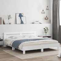 Berkfield Home Bed Frame without Mattress White 180x200 cm Super King