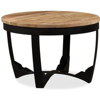 Berkfield Home Coffee Table Solid Rough Mango Wood 60x40 cm in Brown