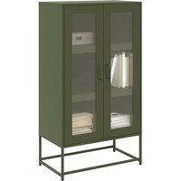 Highboard Olive Green 68x39x123 cm Steel x 39 x 123 cm