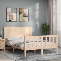 Bed Frame Headboard 140x200 cm Solid Wood