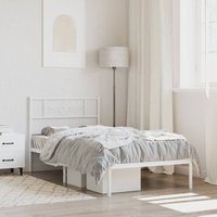 Metal Bed Frame Headboard 90x200 cm