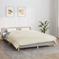Berkfield Home Weighted Blanket Light Cream 220x235 cm King 15 kg Fabric