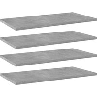 Berkfield Home Bookshelf Boards 4 pcs Concrete Grey 60x30x1.5 cm Engineered Wood