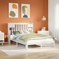 Berkfield Home Bookcase Bed without Mattress White 140x190cm Solid Wood Pine | Size: 140x190 cm