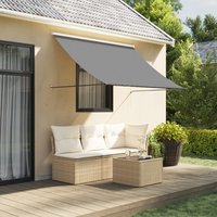 Retractable Awning Anthracite 250x150 cm Fabric & Steel