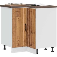 Berkfield Home Kitchen Corner Base Cabinet Lucca Old Wood Engineered Wood in Brown