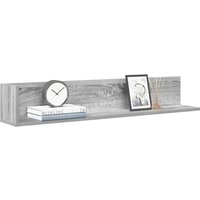 Berkfield Home Wall Shelves 2 pcs Grey Sonoma 100x16.5x16.5 cm Engineered Wood
