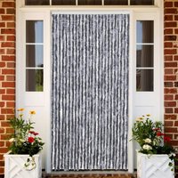 Berkfield Home Fly Curtain Silver 100x200 cm Chenille