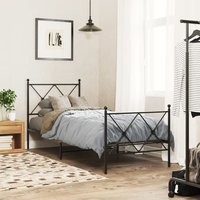 Metal Bed Frame without Mattress Footboard 80x200cm 80x200 cm