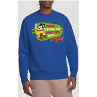 Mighty Mouse Here I Come Crew Sweatshirt Royal Blue