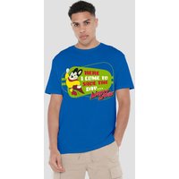 Mighty Mouse Here I Come T Shirt Royal Blue