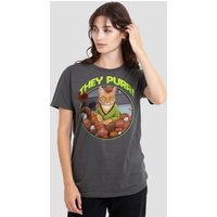 Star Trek Women's The Purr T-Shirt, Charcoal | Size: Medium