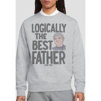 Logically Best Father Crew Sweatshirt Athletic Heather