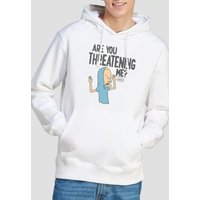 MTV Are You Threatening Me? Unisex Hoodie, White | Size: 2XL