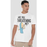 MTV Are You Threatening Me? Unisex Adult T-Shirt, White | Size: XL