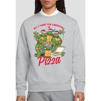 Christmas Pizza Sweatshirt Athletic Heather