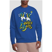 Double Dare Vintage Double Dare Logo Crew Sweatshirt Royal Blue