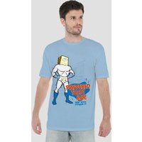 Ren & Stimpy Powdered Toast Man T Shirt Light Blue