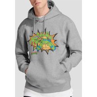 Tmnt Funny Face Hoddie Athletic Heather
