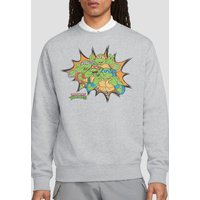 Tmnt Funny Face Crew Sweatshirt Athletic Heather