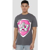 Paw Patrol Skye Badge Unisex T-Shirt, Charcoal | Size: Large