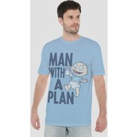 Man Plan T Shirt Light Blue